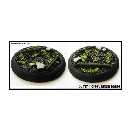 50mm Round Scenic Bases - Forest/Jungle Floor - 2