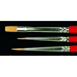 REAPER 3 Taklon Round/Flat Paint Brush Set (Small, Standard and Detail brush)