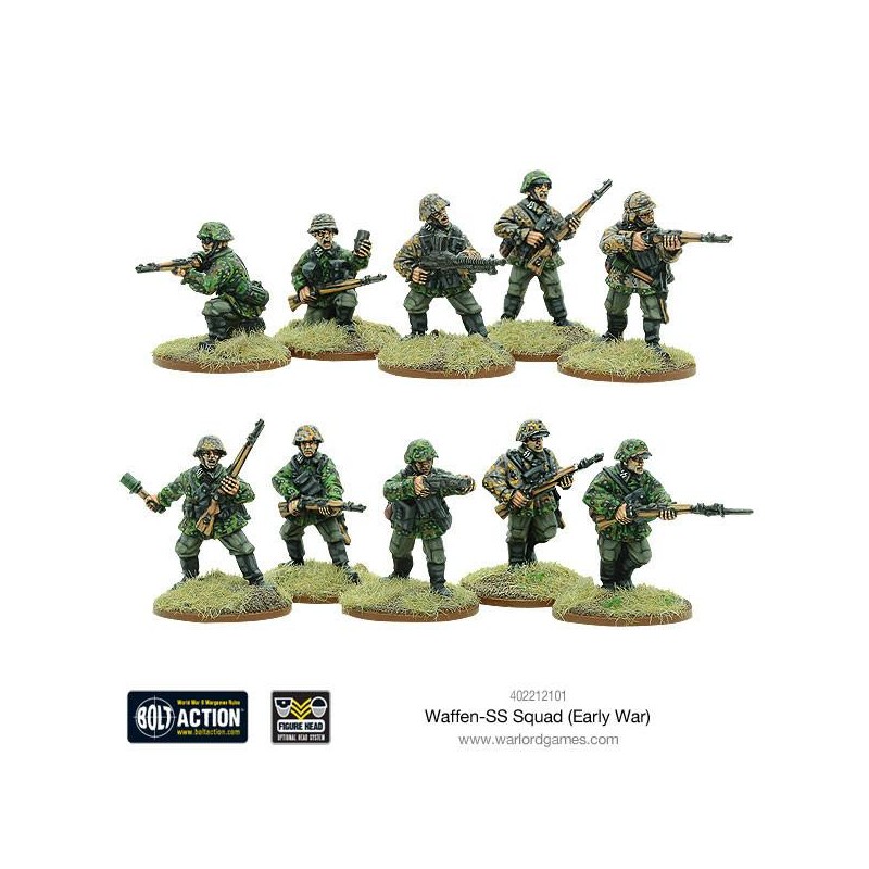 German Early War Waffen SS squad (1939-1942) 28mm WWII WARLORD GAMES ...