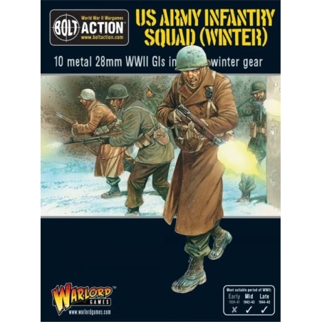 WARLORD GAMES US Army Infantry Squad in Winter Clothing