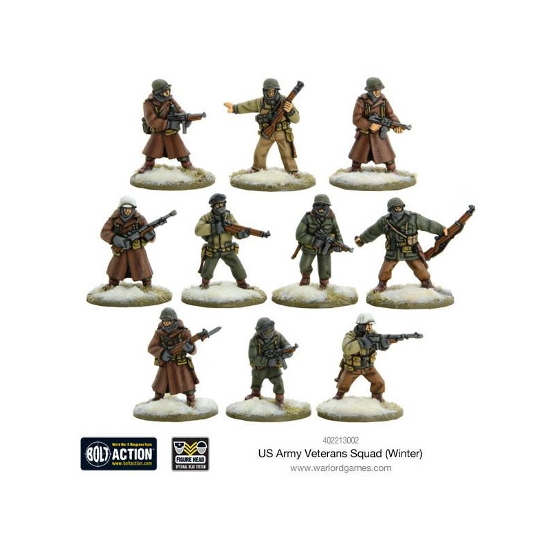 U.S. American Army Veterans Squad (Winter) 28mm WWII WARLORD GAMES ...