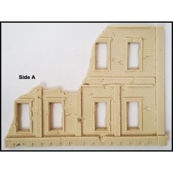 Ruined City Building A - Large Corner Section 2 "Bricked/Stone Large rectangle windows"