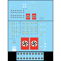28mm WWII German Armor units insignia decals for German vehicles