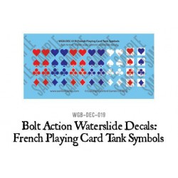 28mm WWII French Playing Card tank symbols decals sheet WARLORD