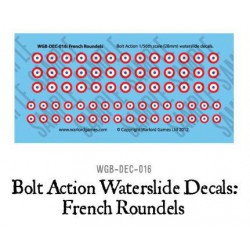 28mm WWII Bolt Action French Armor Roundels decals sheet WARLORD