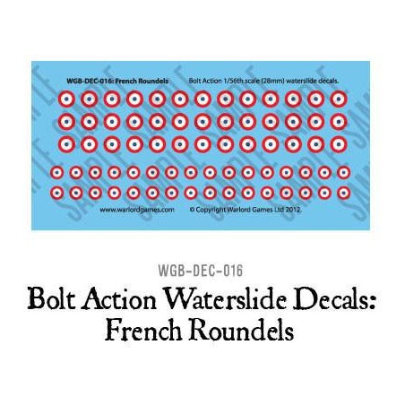 28mm WWII Bolt Action French Armor Roundels decals sheet WARLORD