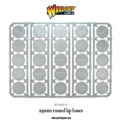 25 x 25mm Round Flat Lipped Miniature Bases WARLORD GAMES