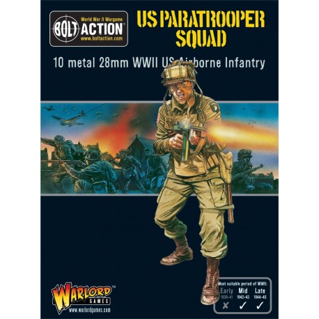 U.S. American Paratrooper Squad box set 28mm WWII WARLORD GAMES