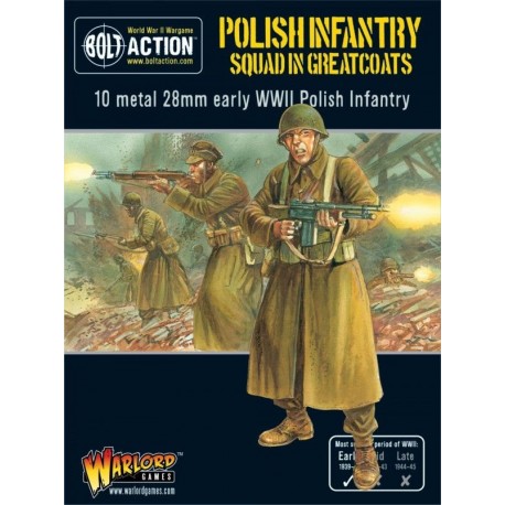 Polish Infantry Squad in greatcoats box set 28mm WWII WARLORD GAMES