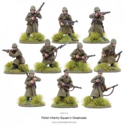 Polish Infantry Squad in greatcoats box set 28mm WWII WARLORD GAMES