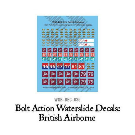 28mm WWII British Airborne decals sheet WARLORD