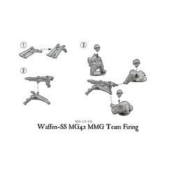 German Waffen SS MG42 MMG team firing (1943-45) 28mm WWII WARLORD GAMES