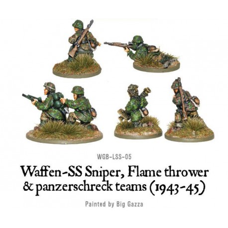 German Waffen SS Sniper, Flamethrower and Panzerschreck teams (1943-45 ...