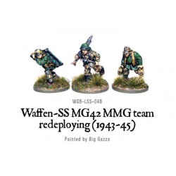 German Waffen SS MG42 MMG team redeploying (1943-45) 28mm WWII WARLORD GAMES
