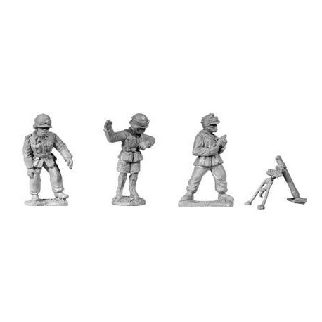 German Afrika Korps Mortar Team 28mm WWII BLACK TREE