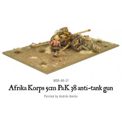 German Afrika Korps 5cm PaK 38 anti-tank gun 28mm WWII WARLORD GAMES