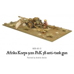 German Afrika Korps 5cm PaK 38 anti-tank gun 28mm WWII WARLORD GAMES