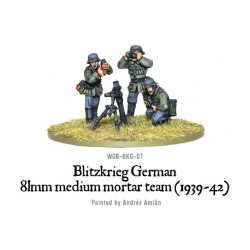 German Blitzkrieg German 81mm medium mortar team (1939-42) 28mm WWII WARLORD GAMES