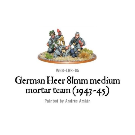 German Heer Heer 81mm medium mortar team (1943-45) 28mm WWII WARLORD GAMES