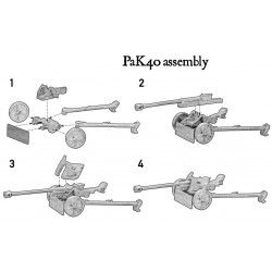 German Heer 75mm PaK 40 anti-tank gun (1943-45) 28mm WWII WARLORD GAMES