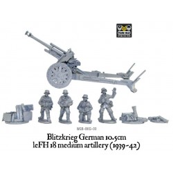 German Blitzkrieg 10.5cm leFH 18 medium artillery (1939-42) 28mm WWII WARLORD GAMES