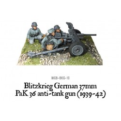 German Blitzkrieg Pak 36 anti-tank gun 28mm WWII WARLORD GAMES