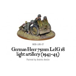 German Heer 75mm leIG 18 light artillery (1943-45) 28mm WWII WARLORD GAMES