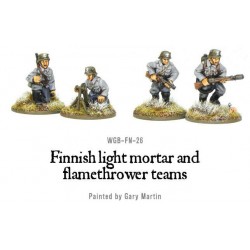 Finnish light mortar and flamethrower teams 28mm WWII WARLORD GAMES