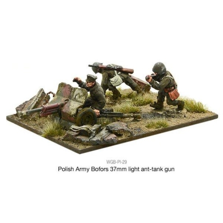 Polish Army Bofors 37mm anti-tank gun 28mm WWII WARLORD GAMES