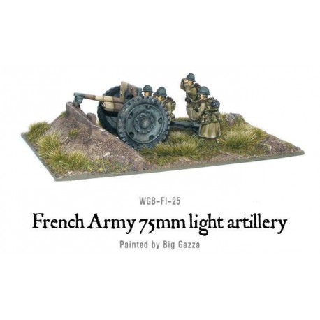 French Army 75mm light artillery 28mm WWII WARLORD