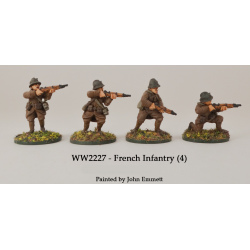 French Infantry w/rifles 3 28mm WWII BLACK TREE