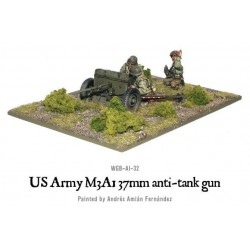 U.S. American M3A1 37mm anti-tank gun 28mm WWII WARLORD GAMES