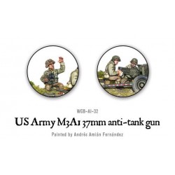 U.S. American M3A1 37mm anti-tank gun 28mm WWII WARLORD GAMES