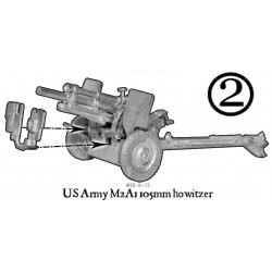 U.S. American Army M2A1 105mm howitzer 28mm WWII WARLORD GAMES