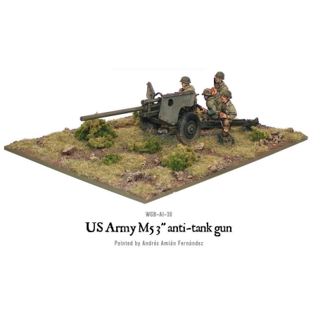 U.S. American Army M5 3" anti-tank gun 28mm WWII WARLORD GAMES