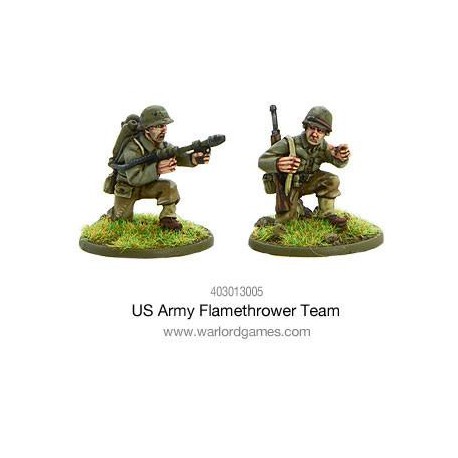 U.S. American Army flamethrower team 28mm WWII WARLORD GAMES