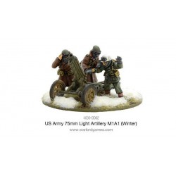 U.S. American Army75mm Light Artillery M1A1 (Winter) 28mm WWII WARLORD GAMES