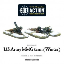 U.S. American Army MMG team (Winter) Prone 28mm WWII WARLORD GAMES