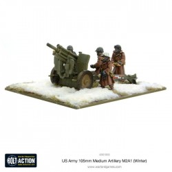 U.S. American Army 105mm Medium Artillery M2A1 (Winter) 28mm WWII WARLORD GAMES
