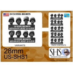 American U.S. Heads in Steel Helmets 28mm WWII WEST WIND