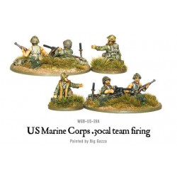 American U.S. Marines Corp .30Cal Team Firing 28mm WWII WARLORD GAMES