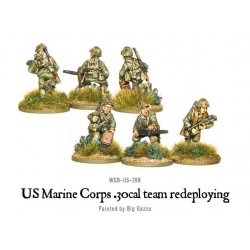 American U.S. Marines .30Cal MMG Team Redeploying 28mm WWII WARLORD GAMES