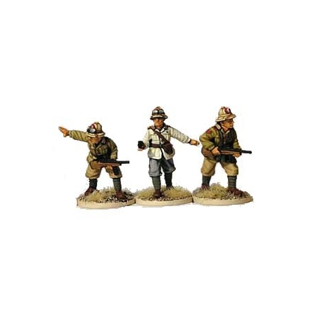 Italian Platoon Command, tropical helmets 28mm WWII PERRY MINIATURES