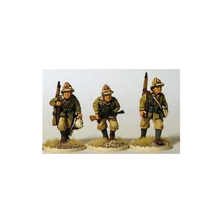 Italian Bereda LMG Team, tropical helmets 28mm WWII PERRY MINIATURES