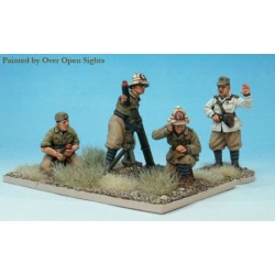 Italian 81mm mortar and four crew 28mm WWII PERRY MINIATURES