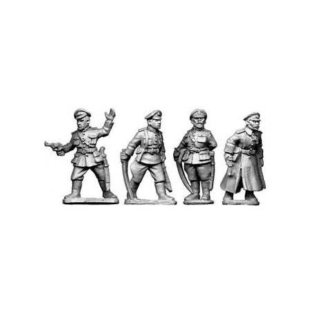 Soviet White Russian Officers 28mm COPPLESTONE CASTINGS