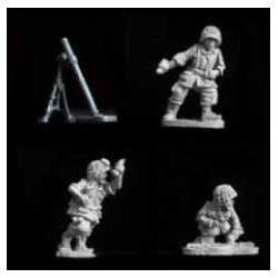 American U.S. Paratroopers Medium Mortars 28mm WWII WEST WIND