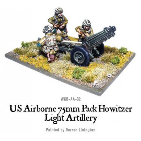American U.S. Airborne 75mm pack howitzer light artillery 28mm WWII WARLORD GAMES