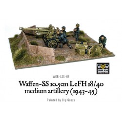 German Waffen-SS 10.5cm LeFH 18/40 medium artillery (1943-45) 28mm WWII WARLORD GAMES