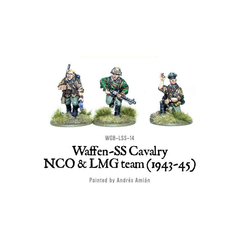 German Waffen SS Cavalry NCO & LMG (1942-45) 28mm WWII WARLORD GAMES ...